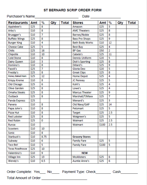 Announcements | St. Bernard Catholic Community